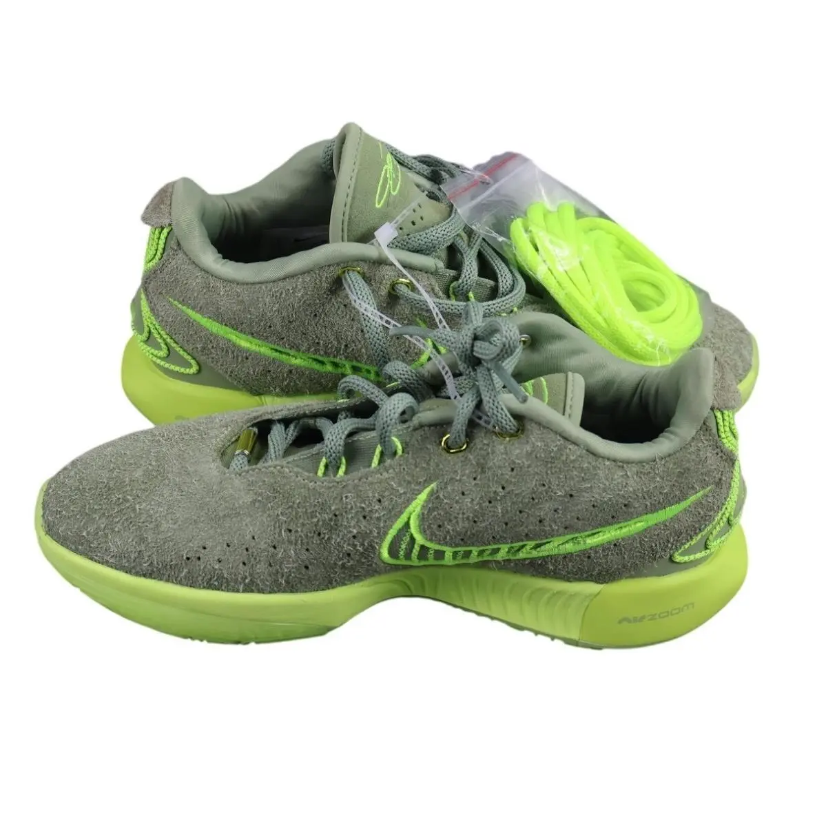 Air Zoom Shoes Mens Size 8 Green Suede Low Top Basketball Hoops FV2345-302 by Nike