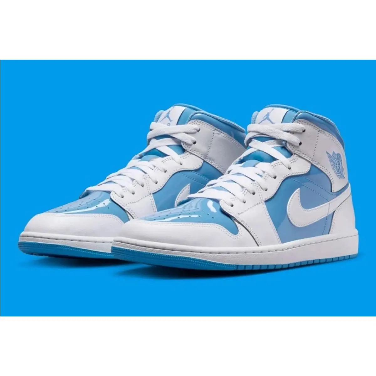 Nike Air Jordan 1 Mid Legend Blue White FZ2142-114 Men`s Shoes Sneakers Unc