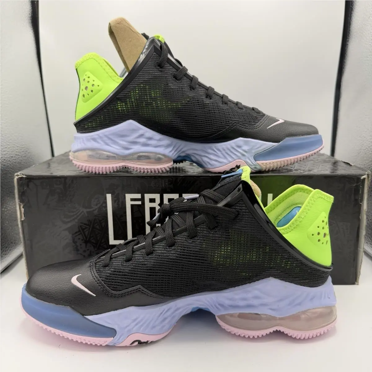 Nike shoes - Nike LeBron 19 - LeBron - DO9829-001 - Black, Manufacturer: Black/Purple Pulse/Pink Foam/Ghost Green 0
