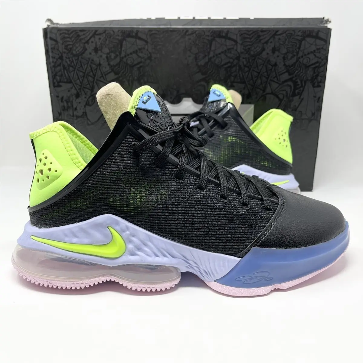 Nike Lebron 19 Low Black Green Basketball Shoes Men’s Size 10 DO9829-001
