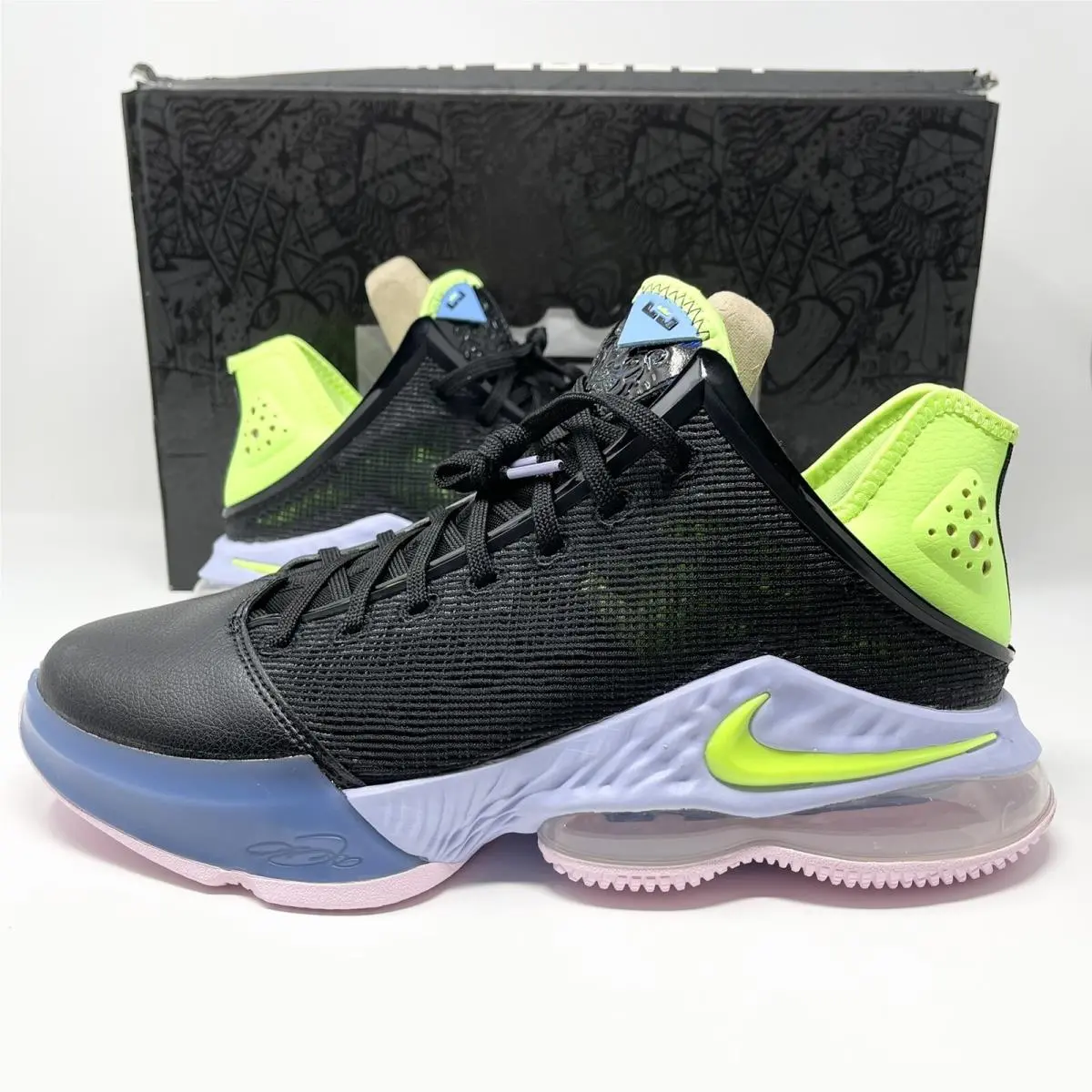 Nike shoes - Nike Lebron 19 Low - Lebron Low - DO9829-001 - Black/Ghost Green-Purple Pulse 1