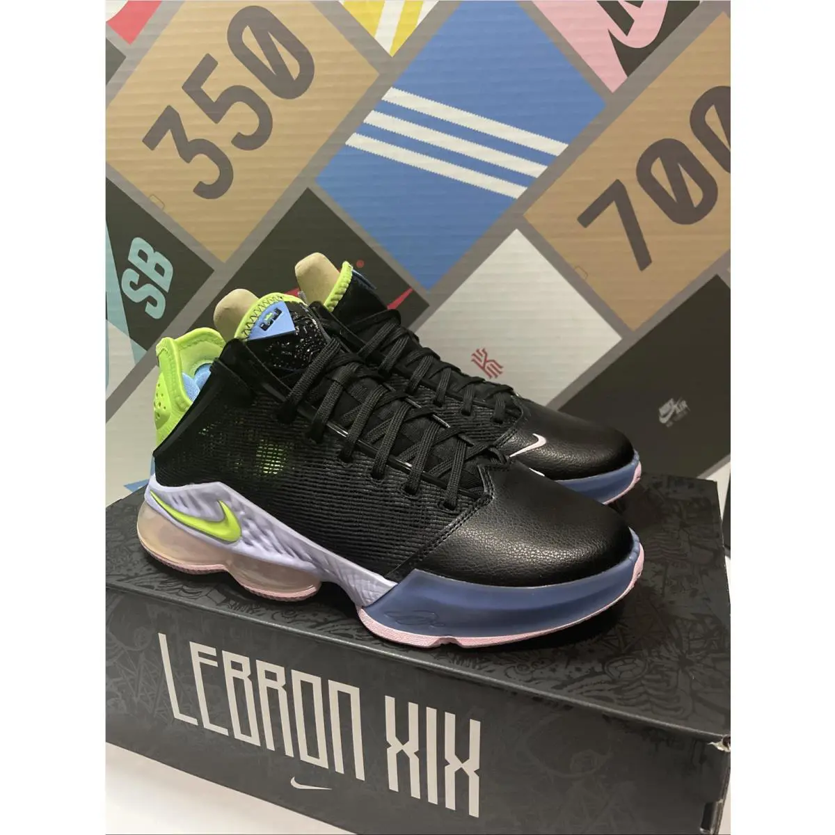 Nike shoes - Nike Lebron 19 Low - Lebron Low - DO9829-001 - Black/Ghost Green-Purple Pulse 0