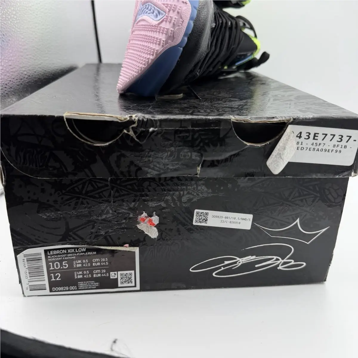 Nike shoes - Nike LeBron 19 - LeBron - DO9829-001 - Black, Manufacturer: Black/Purple Pulse/Pink Foam/Ghost Green 4