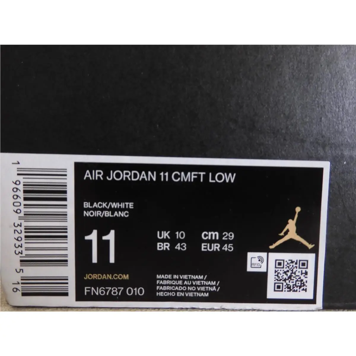 Nike shoes - Air Jordan 11 Low - Air Low - FN6787 010 - Black (UPC: 196609329335) 3