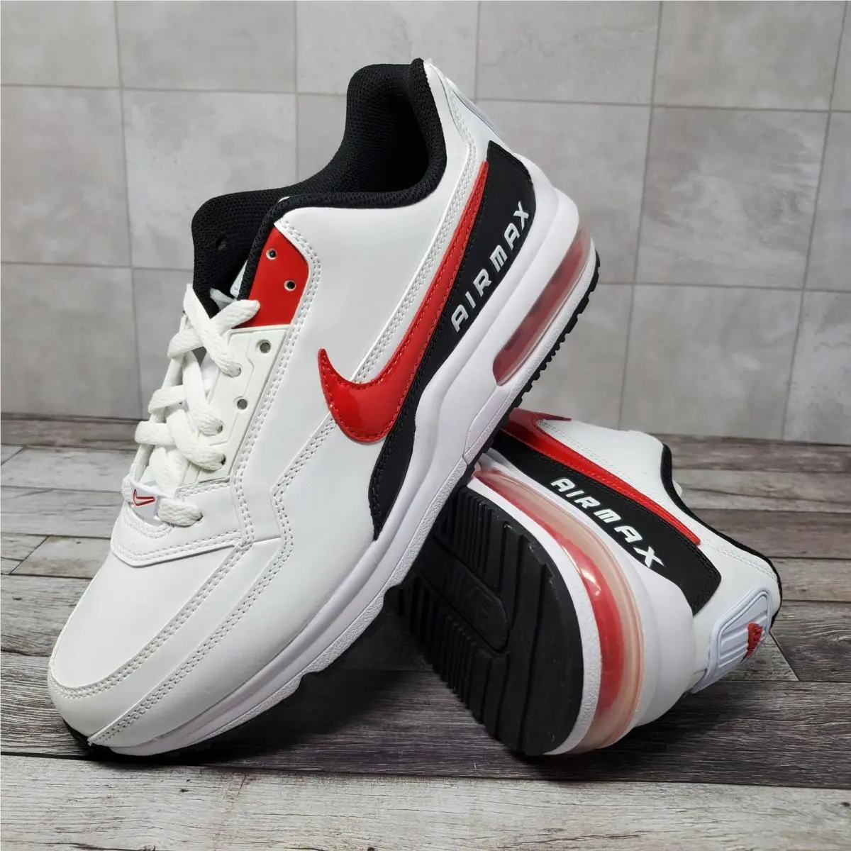 Nike Air Max Ltd 3 White/university Red-black Size Men`s 8 BV1171-100