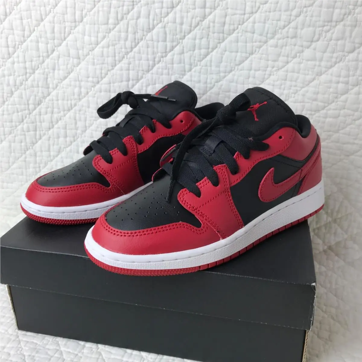 Nike shoes - Air Jordan 1 Low - Air Low - 553560-606 - Gym red/black/white 5