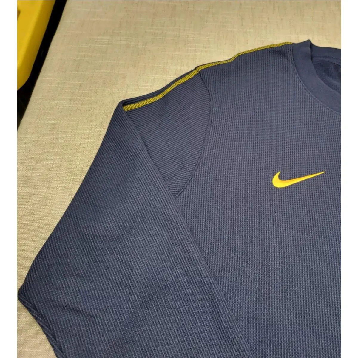 Nike clothing - Nike Waffle Knit Top - Waffle Knit Top - FJ9547-422 - Blue Gold 1