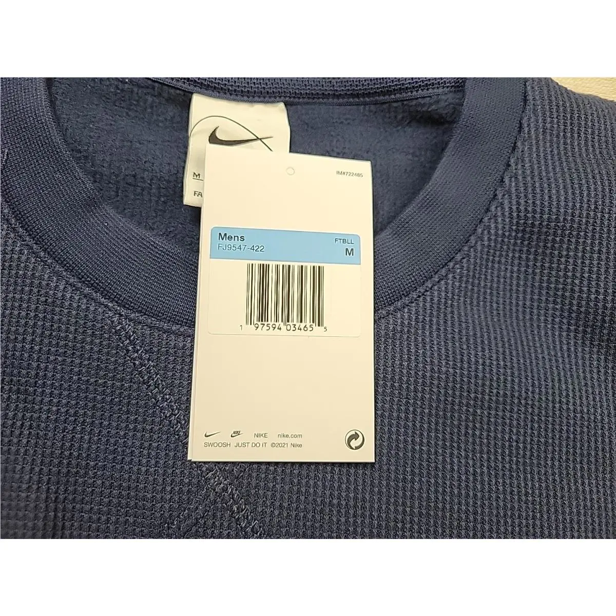 Nike clothing - Nike Waffle Knit Top - Waffle Knit Top - FJ9547-422 - Blue Gold 5