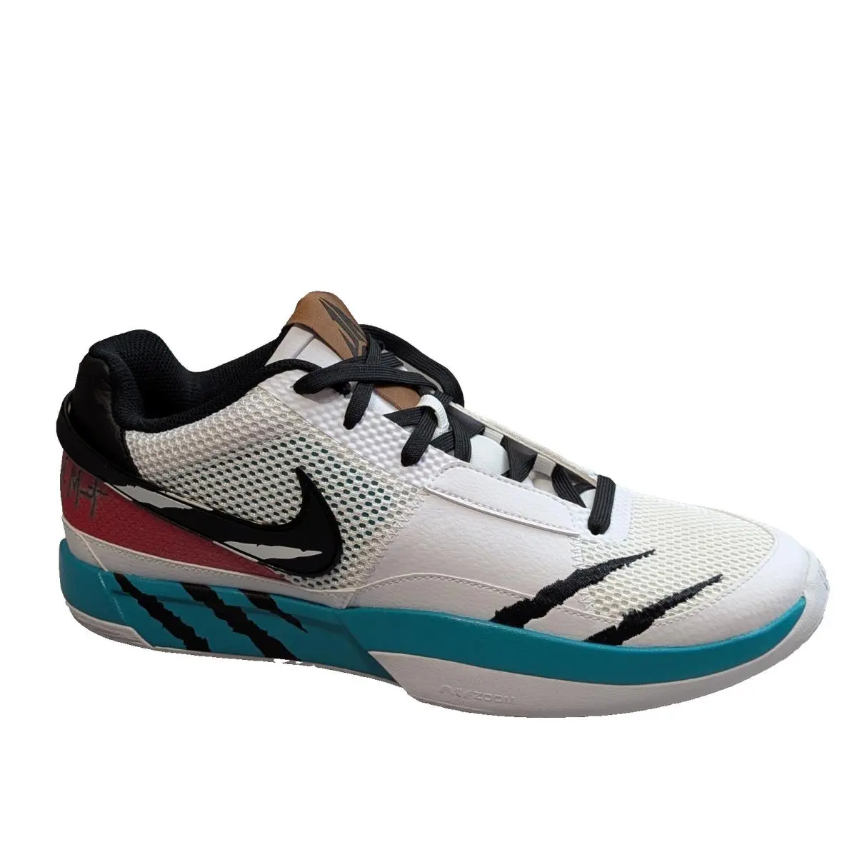 Ja 1 Scratch Basketball Shoes Mens 11.5 White Tubro Green FV5957-100 by Nike