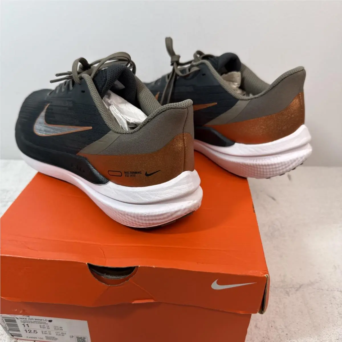 Nike shoes - Nike Air Winflo 9 - Air Winflo - DD8686-005 - Gray Metallic Copper (UPC: 00196151884887) 1