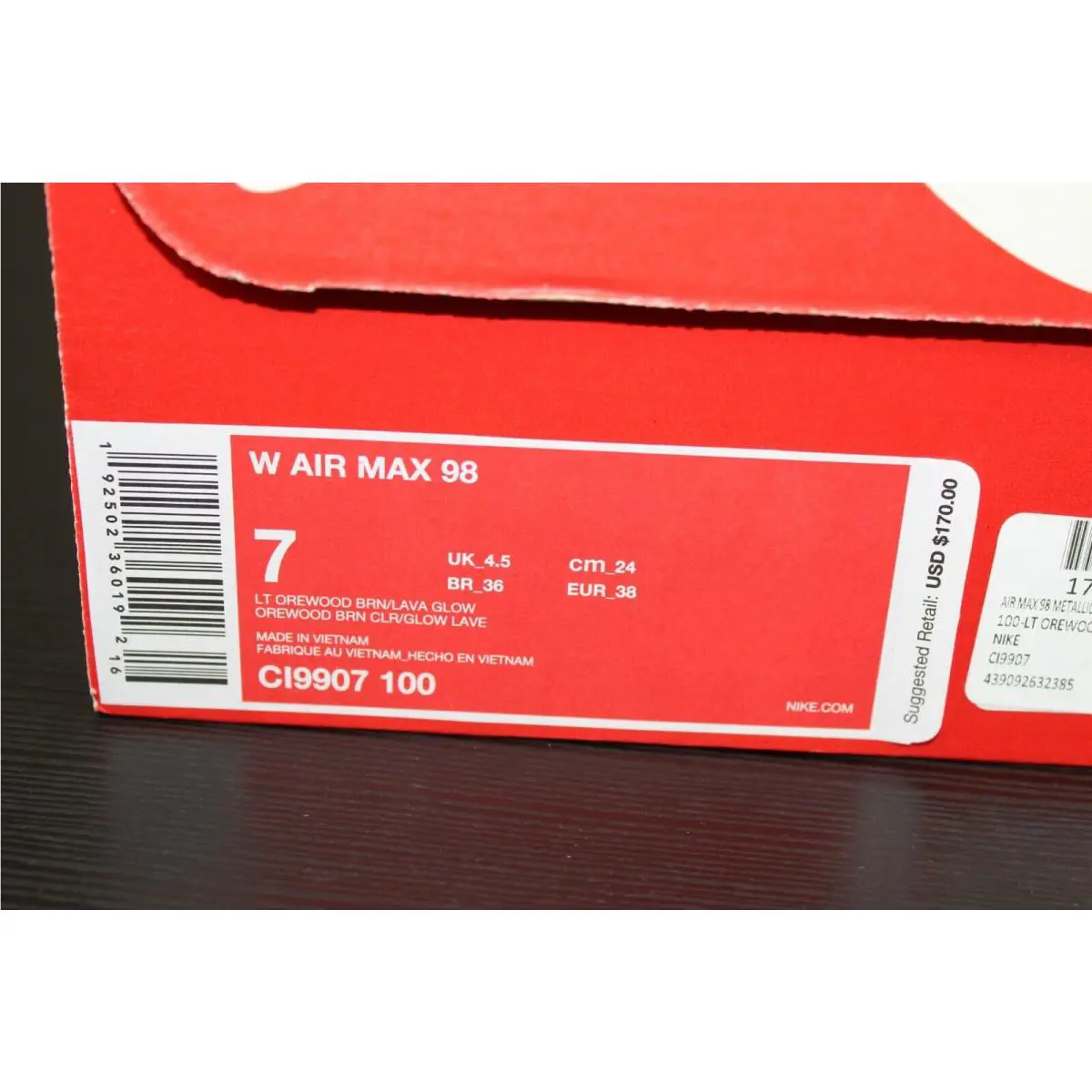 Nike shoes - Nike Air Max 98 - Air Max - CI9907-100 - Copper (UPC: 0192502360192) 8