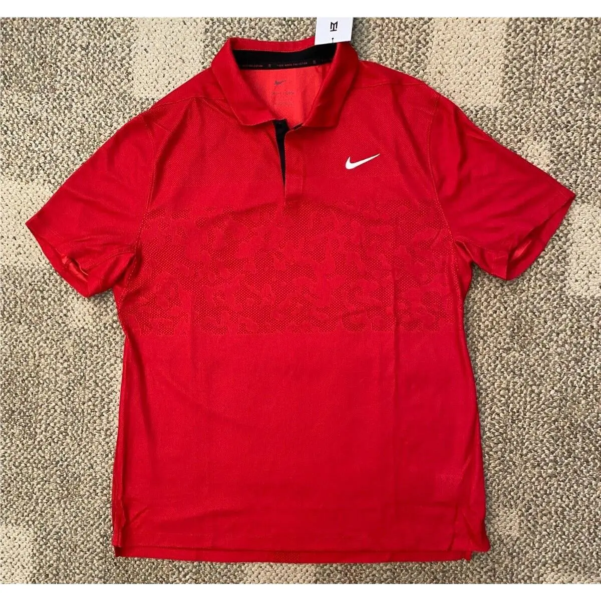 Nike Golf Polo Shirt Top Adv Tiger Woods Dri-fit Red DR5327 Men`s Size XL