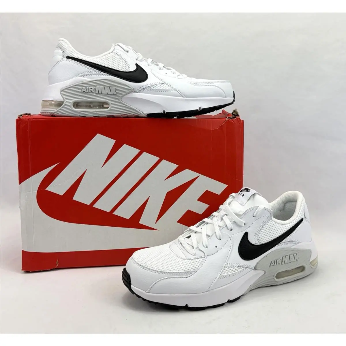 Nike Air Max Excee Sneaker Shoes CD4165-100 White Black Pure Platinum Men 10
