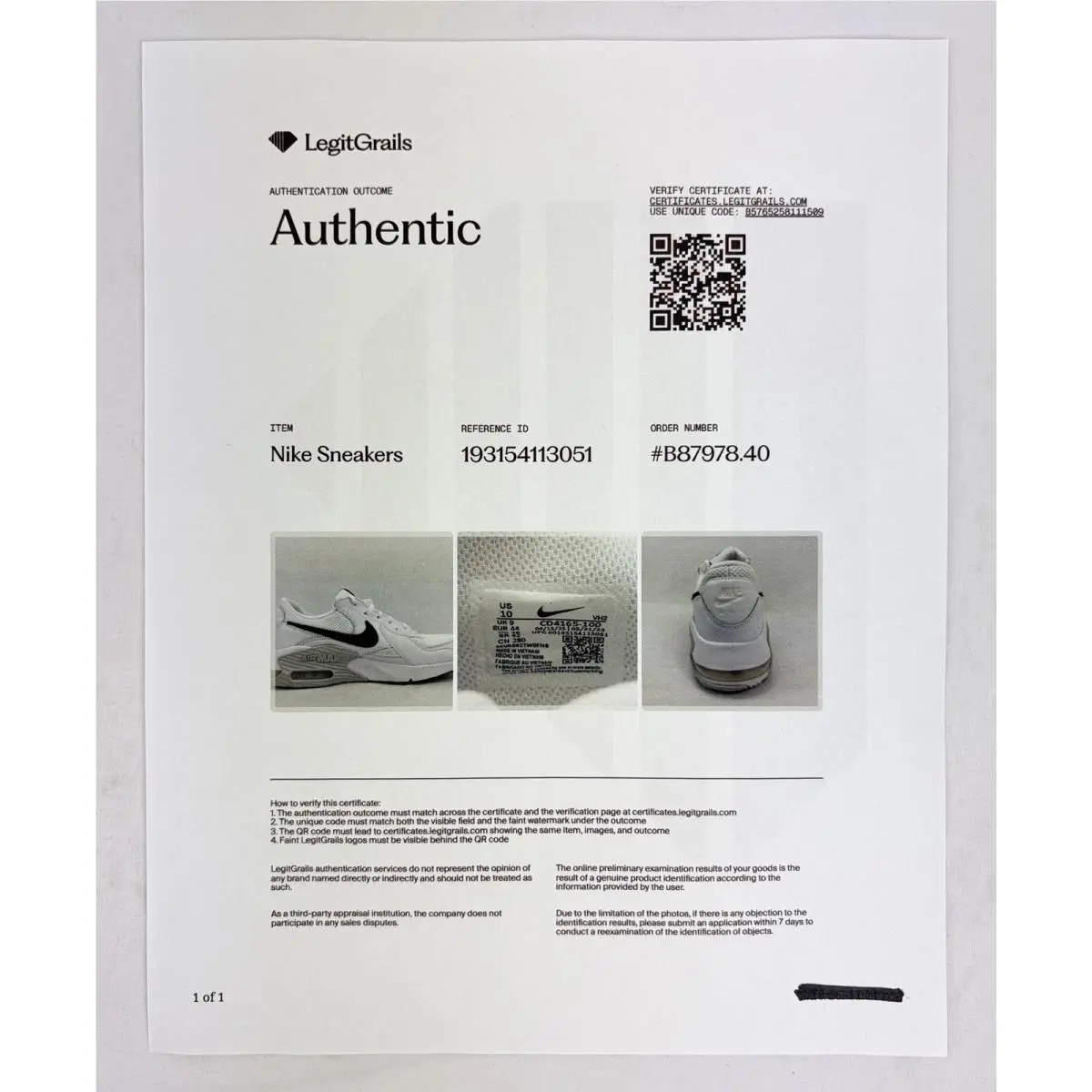 Nike shoes - Nike Air Max Excee - Air Max Excee - CD4165-100 - White/Black/Pure Plantinum (UPC: 193154113051) 9