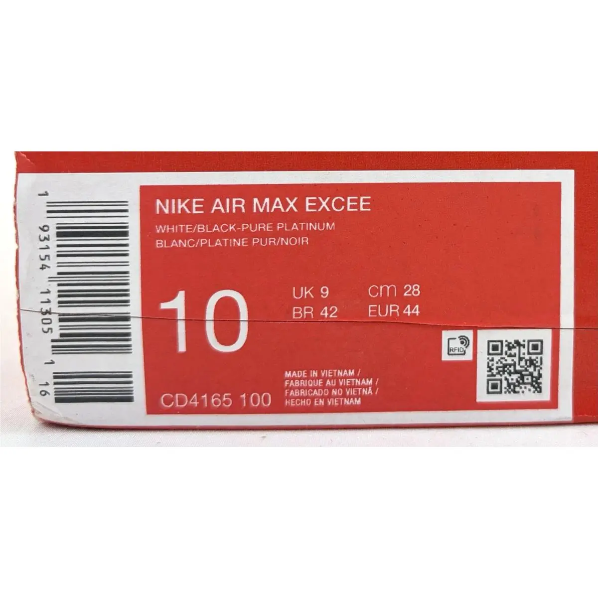 Nike shoes - Nike Air Max Excee - Air Max Excee - CD4165-100 - White/Black/Pure Plantinum (UPC: 193154113051) 18