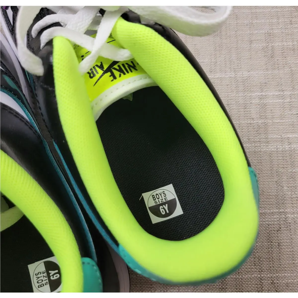 Nike shoes - Nike Air Force 1 GS - DX3349-100 - White Black BLue Volt (UPC: 00196149696485) 9