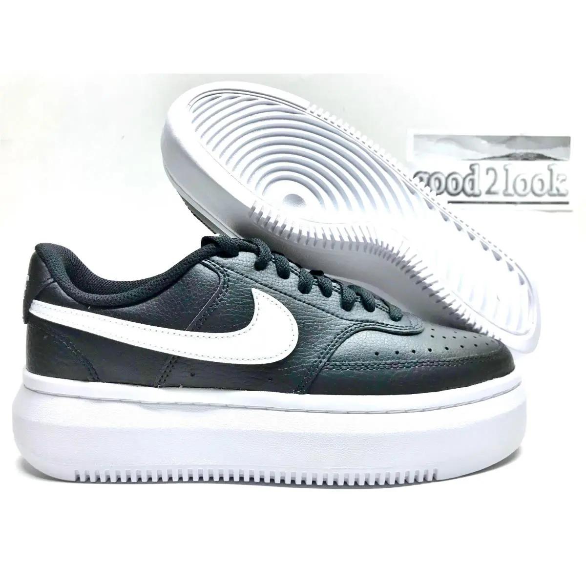 Nike Court Vision Alta Ltr Black/white Size Women 10 Men Size 8.5 DM0113-002