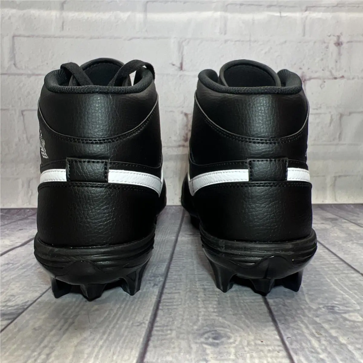 Nike shoes - Jordan 1 Mid Td Football Cleat - FJ6805-001 - Black White Black Mid (UPC: 196604938129) 3