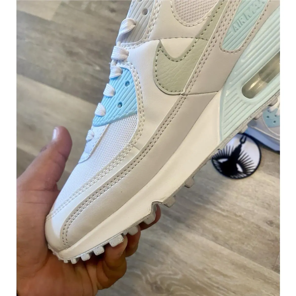 Nike shoes - Nike Air Max 90 - Air Max - DH8010-104 - White / Glacier Blue / Wolf Grey / Light Silver (UPC: 197596711813) 2