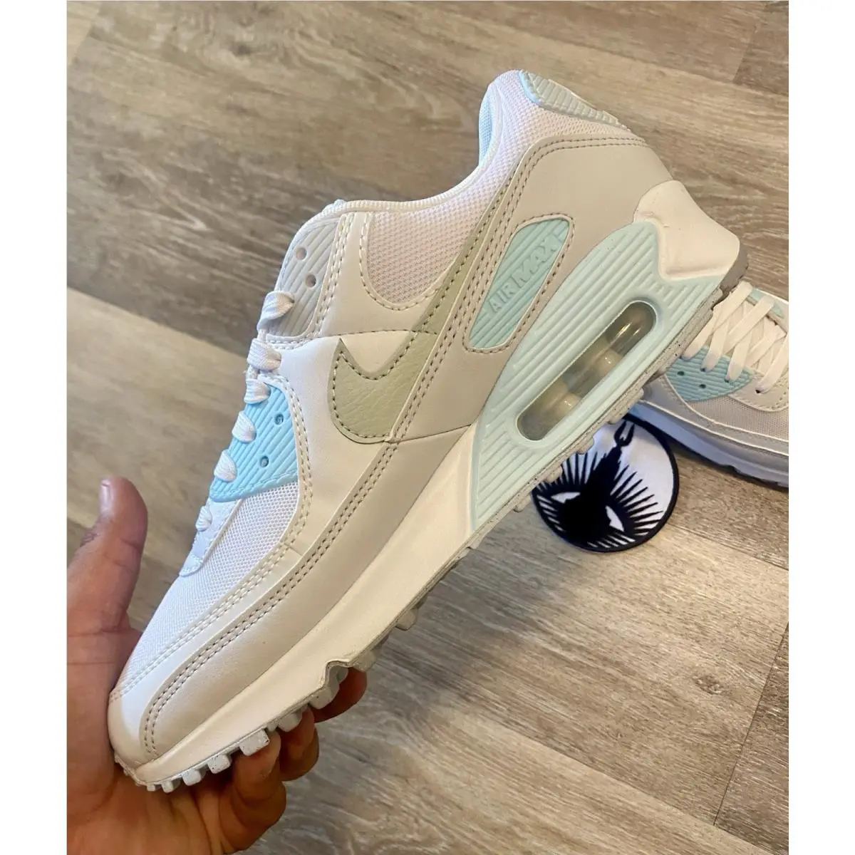 Nike shoes - Nike Air Max 90 - Air Max - DH8010-104 - White / Glacier Blue / Wolf Grey / Light Silver (UPC: 197596711813) 3