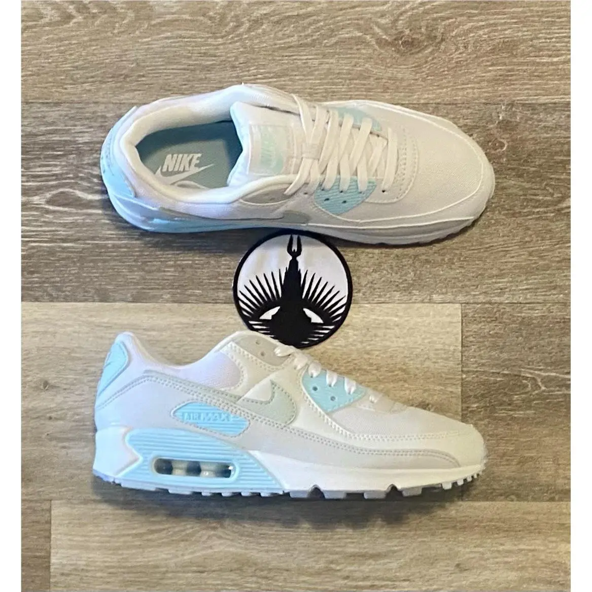 Nike shoes - Nike Air Max 90 - Air Max - DH8010-104 - White / Glacier Blue / Wolf Grey / Light Silver (UPC: 197596711813) 5