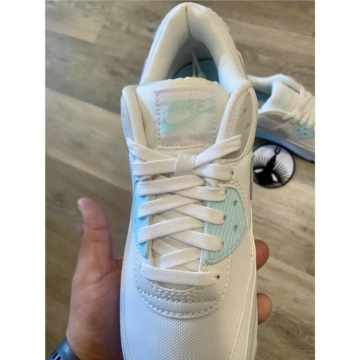 Nike shoes - Nike Air Max 90 - Air Max - DH8010-104 - White / Glacier Blue / Wolf Grey / Light Silver (UPC: 197596711813) 6