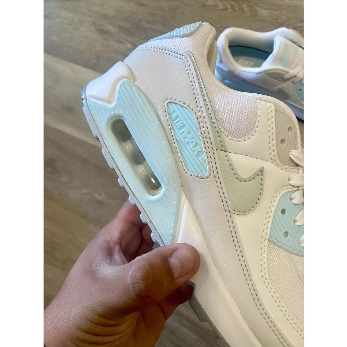 Nike shoes - Nike Air Max 90 - Air Max - DH8010-104 - White / Glacier Blue / Wolf Grey / Light Silver (UPC: 197596711813) 7