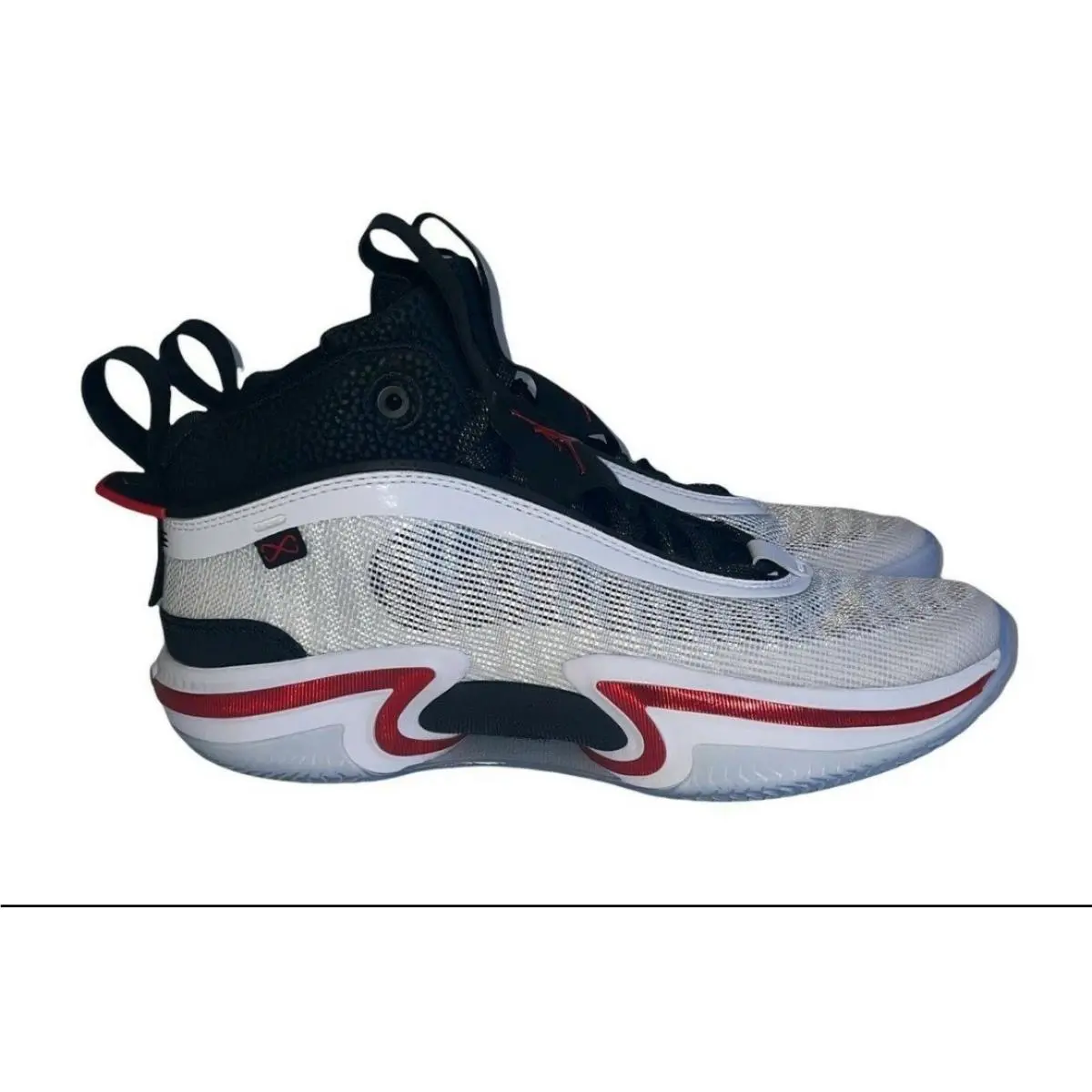 Nike Air Jordan Xxxvi 36 Men`s Size 12 White/university Red/black CZ2650-100 - Black/Whitw
