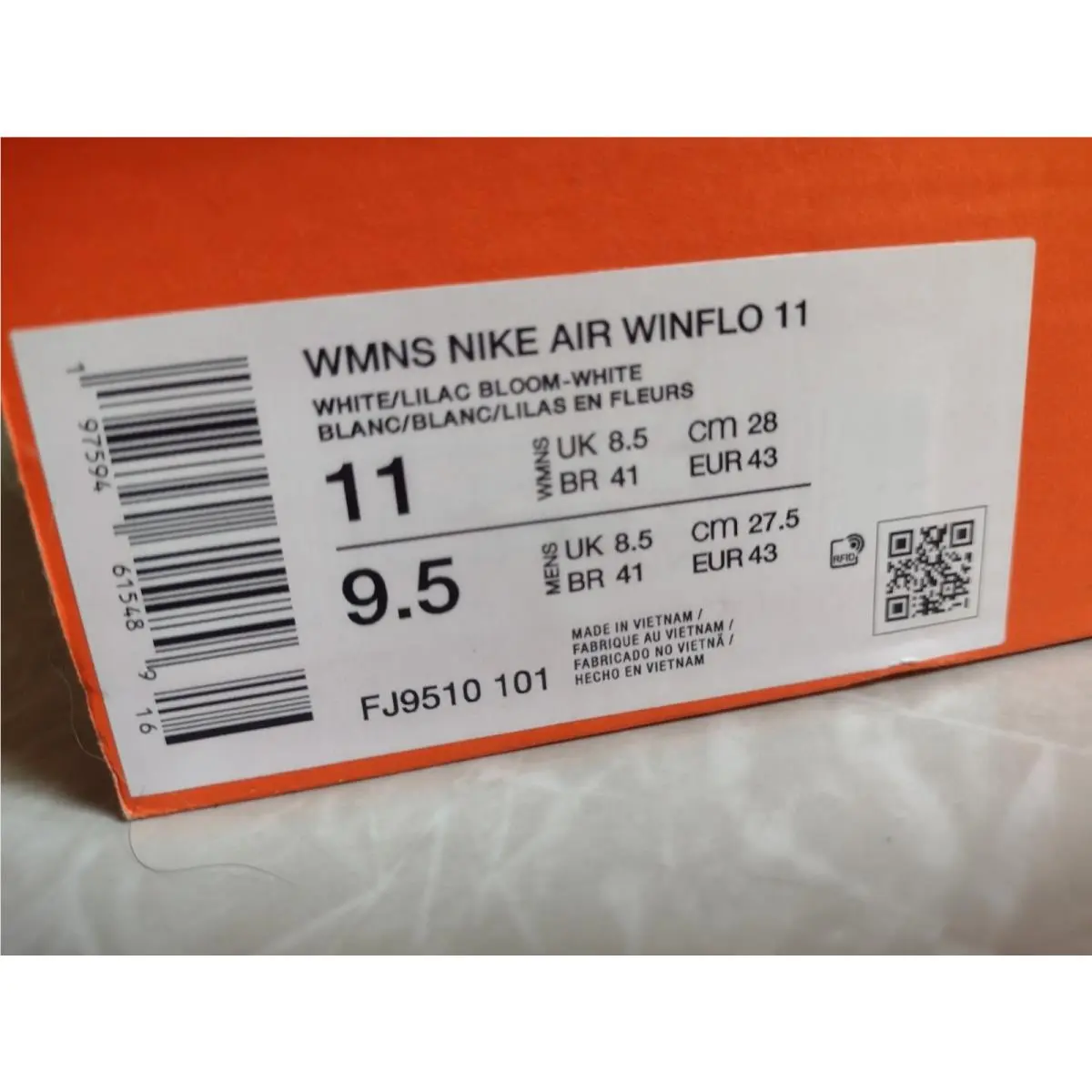 Nike shoes - Nike Winflo 11 - Winflo - FJ9510-101 - White & Lilac Bloom (UPC: 197594615489) 9