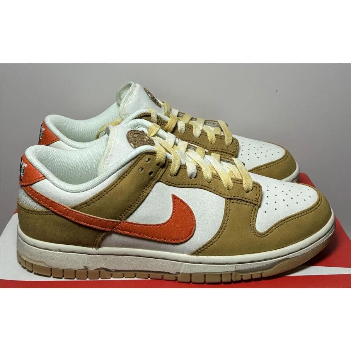 Nike Dunk Low Sail Wheat Orange Men Classic Casual Shoes Sneakers HM3729-181 - Orange
