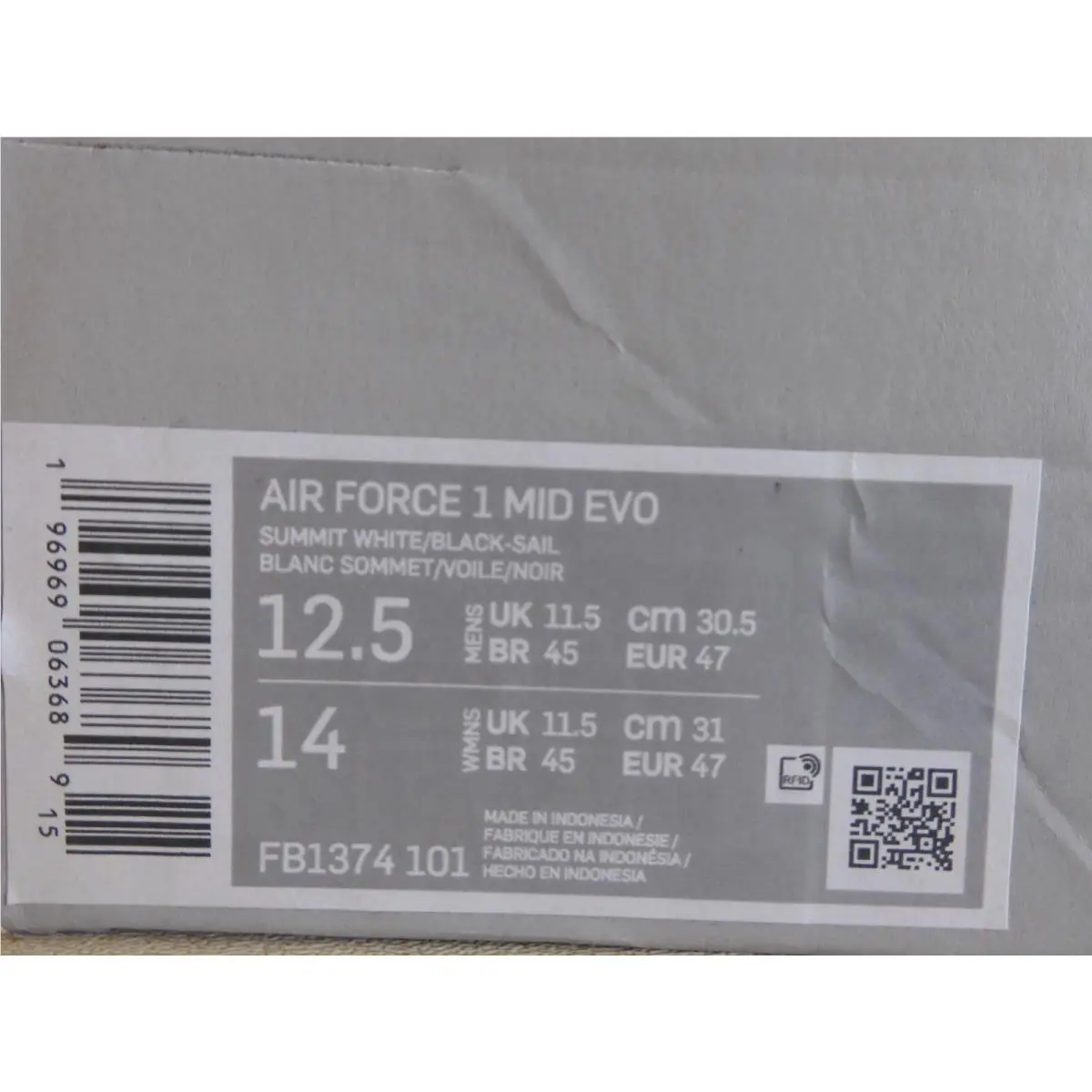 Nike shoes - Nike Air Force 1 Mid - FB1374-101 - White (UPC: 196969063689) 3