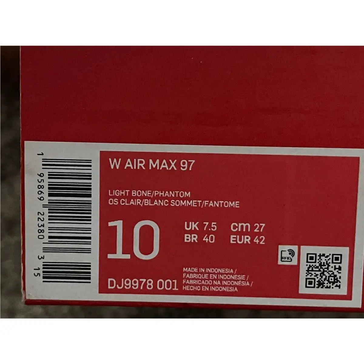 Nike shoes - Air Max 97 - Air Max - DJ9978-001 - Light Bone (UPC: 0195869223803) 6
