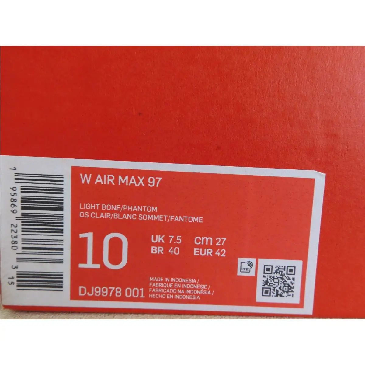 Nike shoes - Air Max 97 - Air Max - DJ9978-001 - Light Bone (UPC: 0195869223803) 3