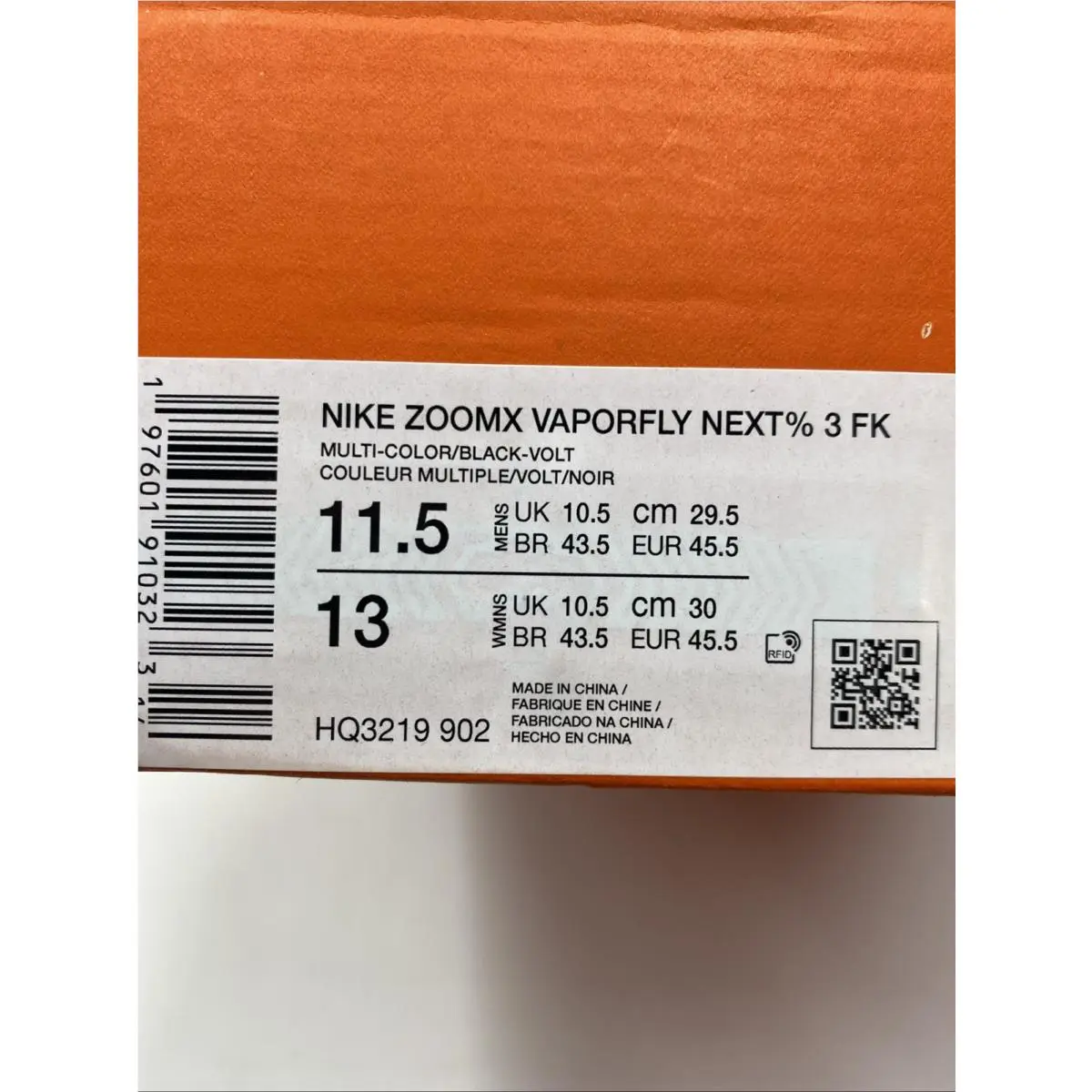 Nike shoes - Nike ZoomX Vaporfly - ZoomX Vaporfly - HQ3219 902 - Multi Color/Black-Volt (UPC: 197601910323) 6