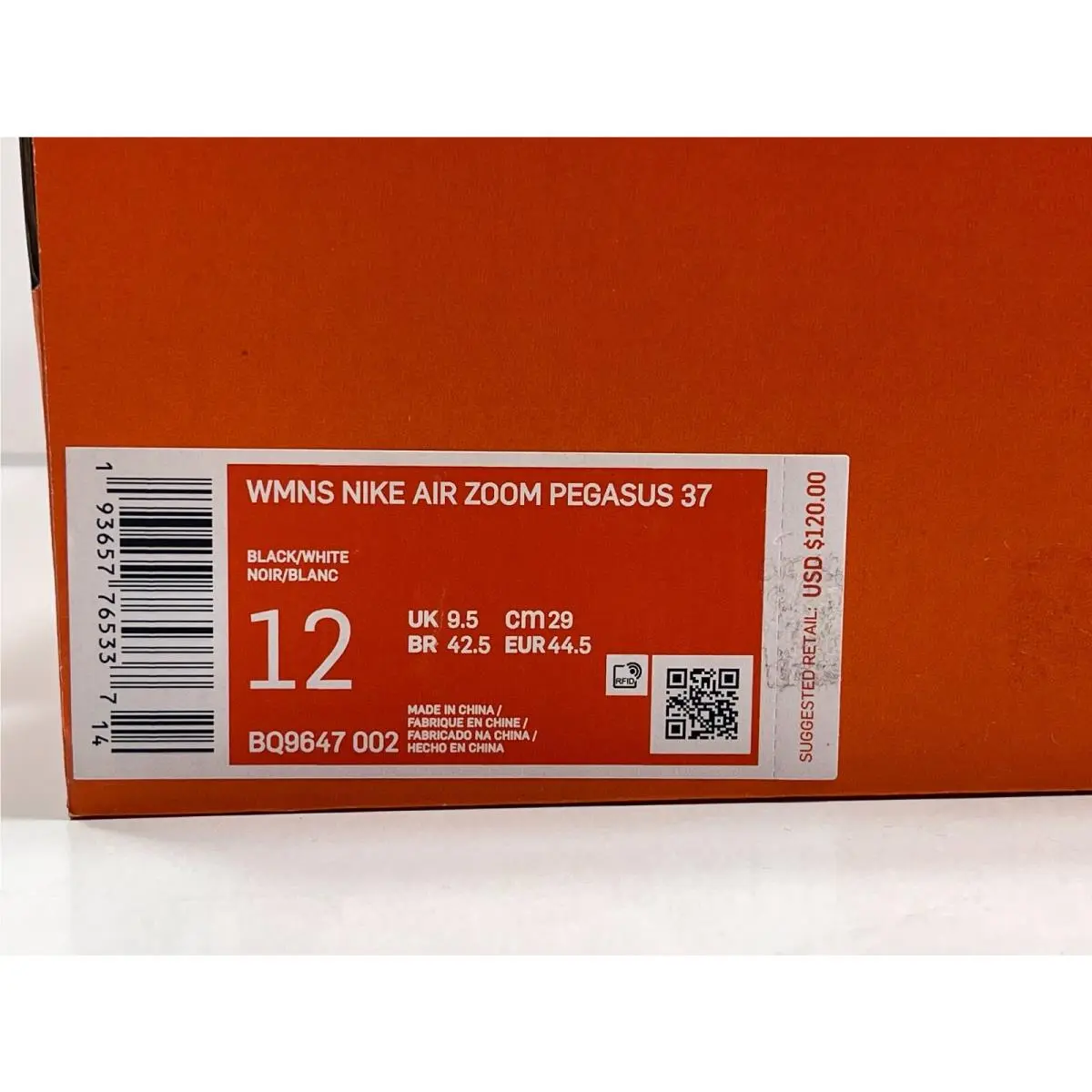 Nike shoes - Nike Air Zoom Pegasus - Air Zoom Pegasus - BQ9647 002 - BLACK/WHITE (UPC: 193657765337) 9