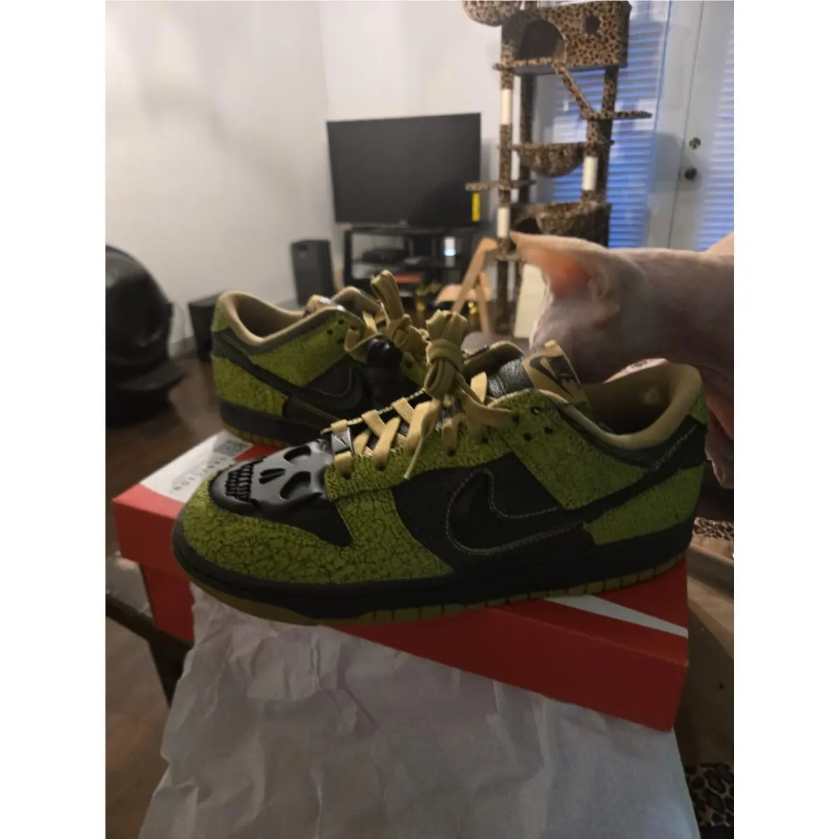 Nike Dunk Low Halloween Orange/black Size 7.5