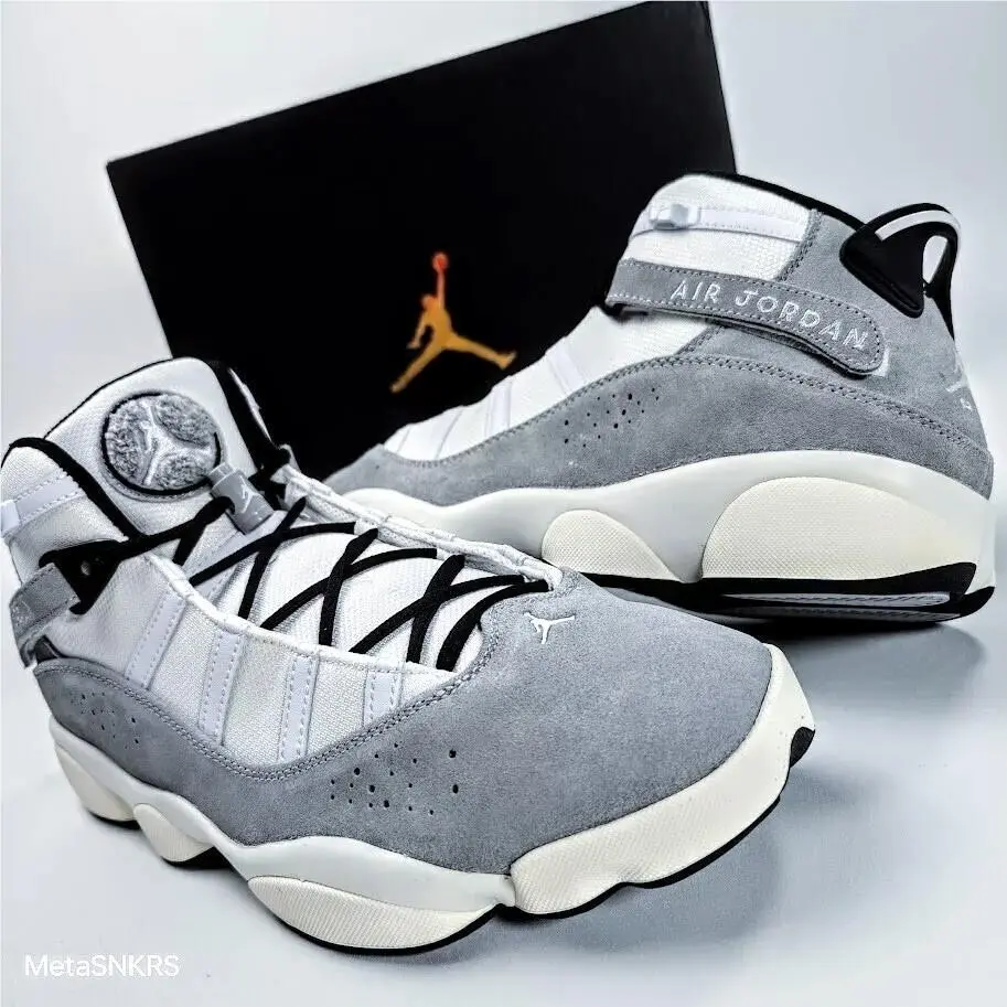 Air Jordan US 13 Men`s Sail White Black Grey Nike Retro 6 Rings FJ4650 077