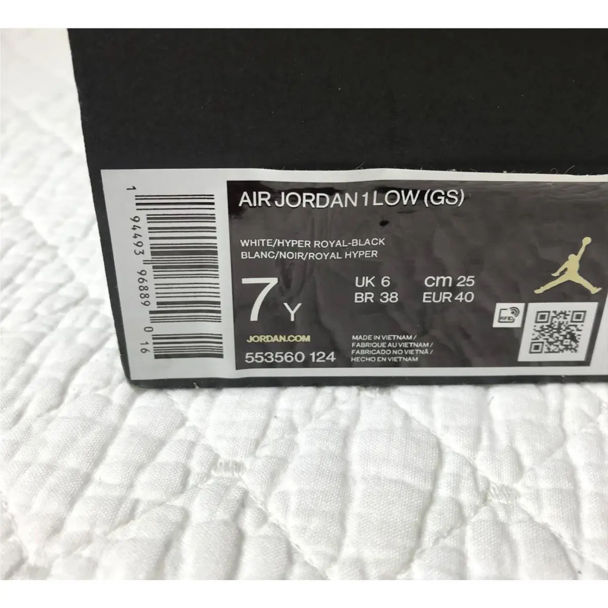 Nike shoes - Air Jordan 1 Low - Air Low - 553560-124 - White/Hyper Royal/Black 9