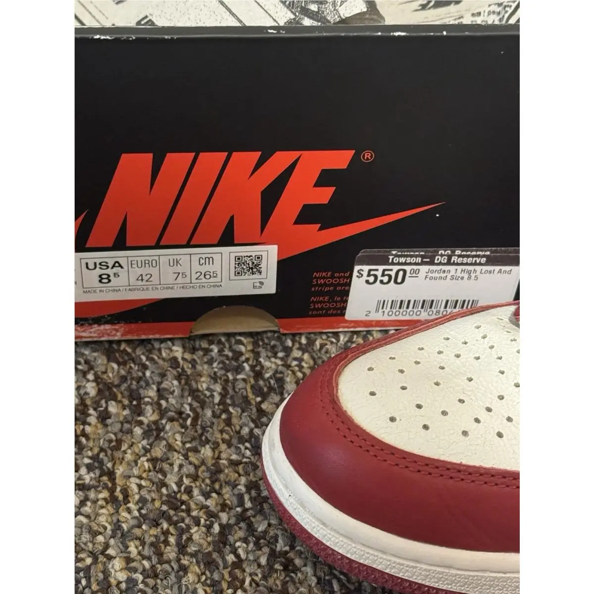 Nike shoes - Air Jordan 1 - Air - DZ5485-612 - Red, Manufacturer: Varsity Red/Black-Sail-Muslin 4