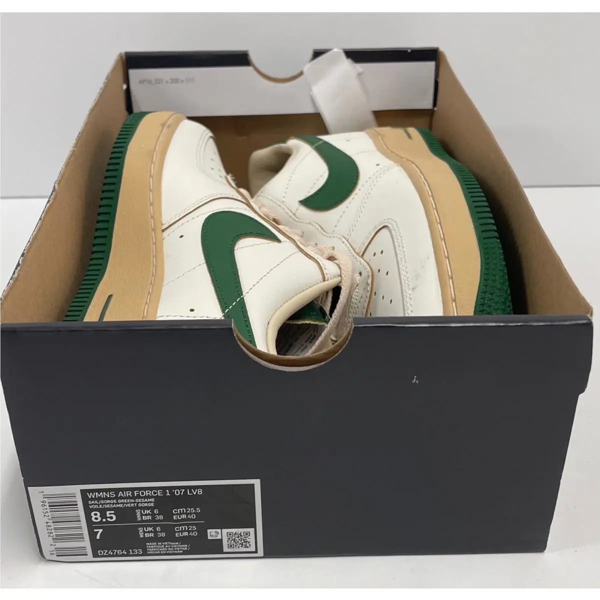 Nike shoes - WMNS Air Force 1 Low Green and Muslin - DZ4764-133 - SAIL/GORGE GREEN/SESAME/PEARL WHITE/WHITE (UPC: 196152482822) 8