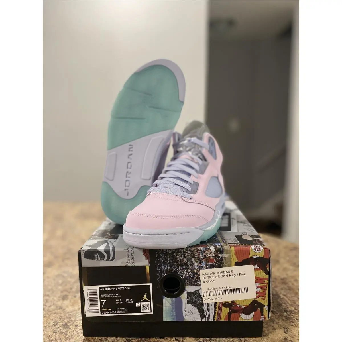 Nike shoes - Air Jordan 5 - Air - DV0562-600 - Pink (UPC: 0195869242743) 1