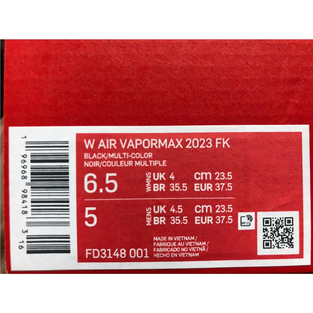 Nike shoes - Nike Air VaporMax 2023 - Air VaporMax - FD3148-001 - Black (UPC: 196968984183) 3