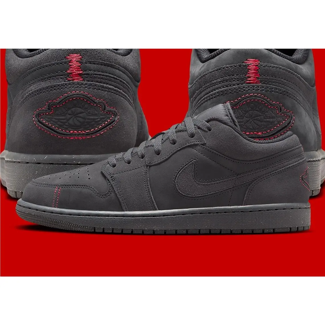 Nike Air Jordan 1 Low SE Craft ‘dark Smoke Grey` Mens 7 Wom 8.5 FD8635-001