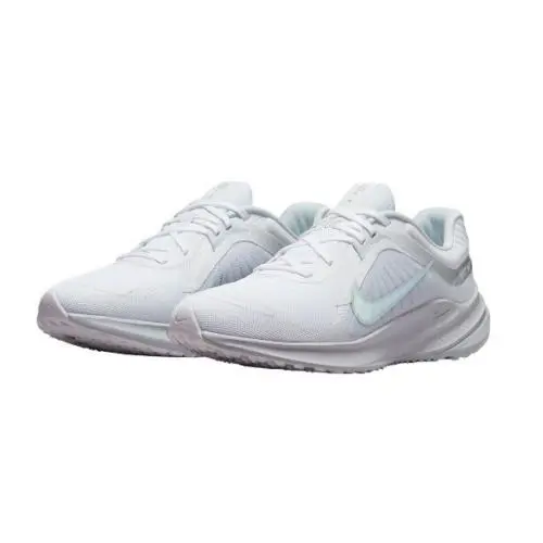 Size 6-Nike Quest 5 Women`s Road Running Shoes White/metallic Silver - White