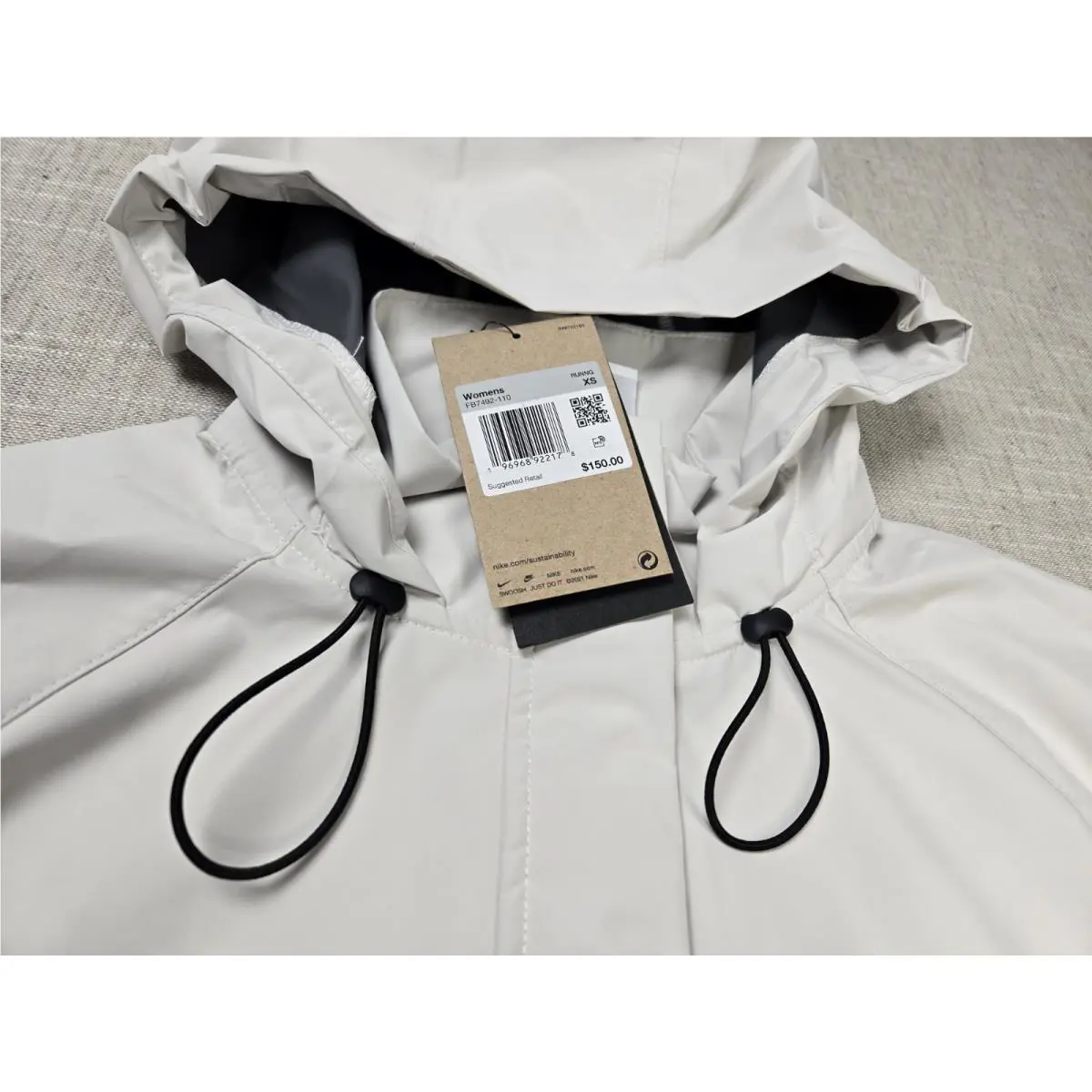 Nike clothing - Nike Storm Fit Swift Running Jacket - FB7492-110 - Light Beige Black 7