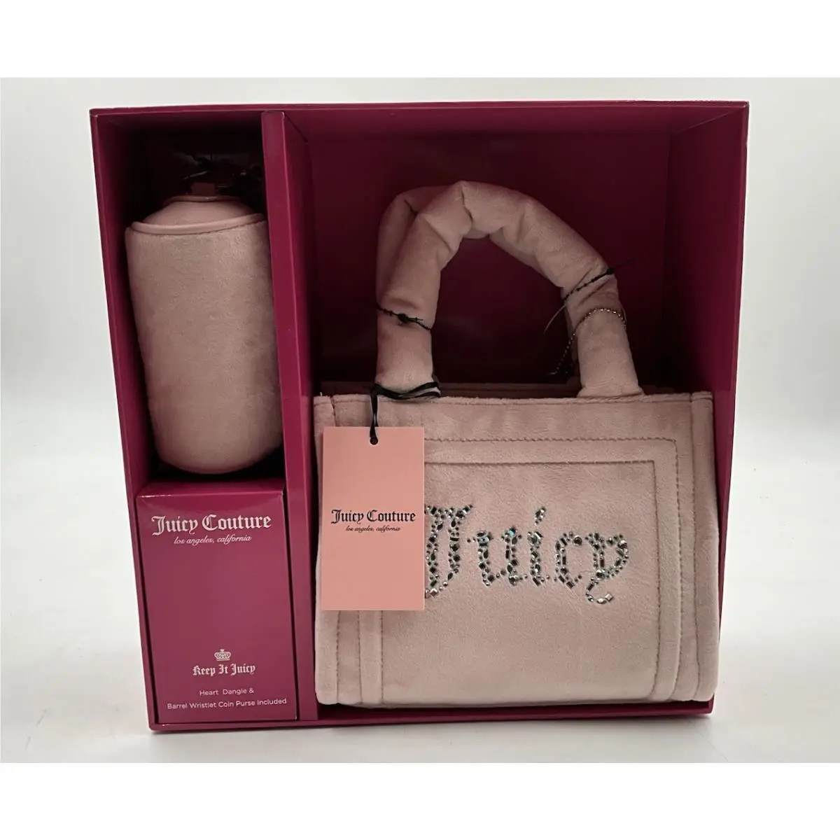 Juicy Couture Big Spender 3 Piece Gift Box Set Pink Diamond Mini Tote T05262