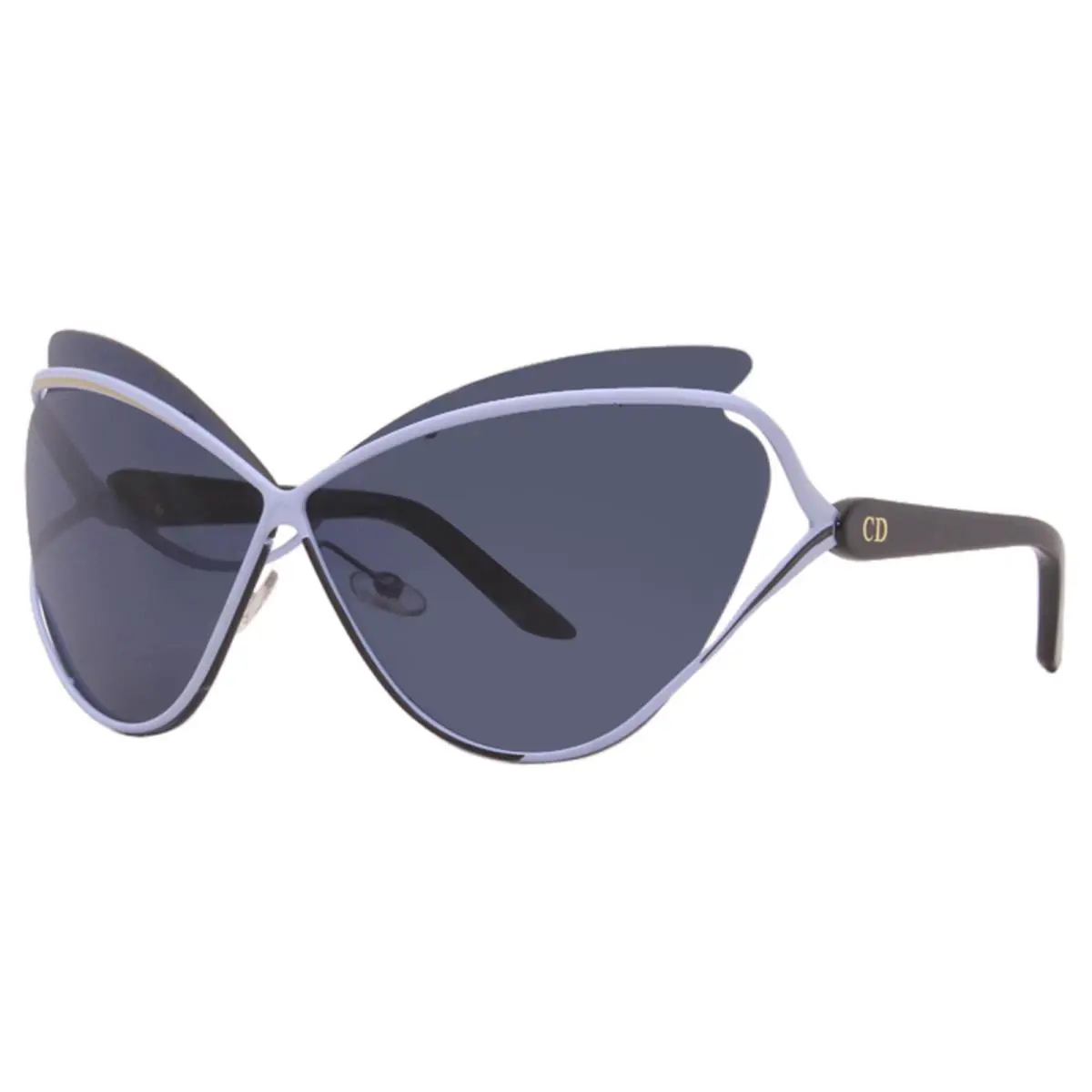 Christian  Audacieuse1 4CBKU Sunglasses Pale Blue-black/blue Lenses 72mm by Dior