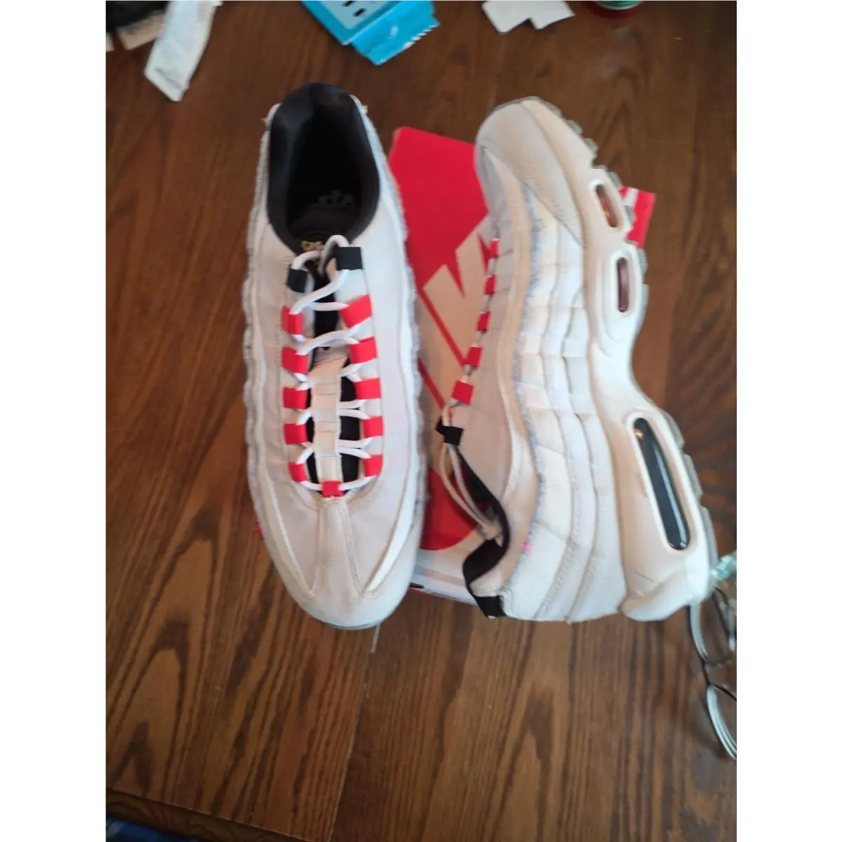 Nike Air Max 95 Light Bone Habanero Red DQ0268-002 Size 12