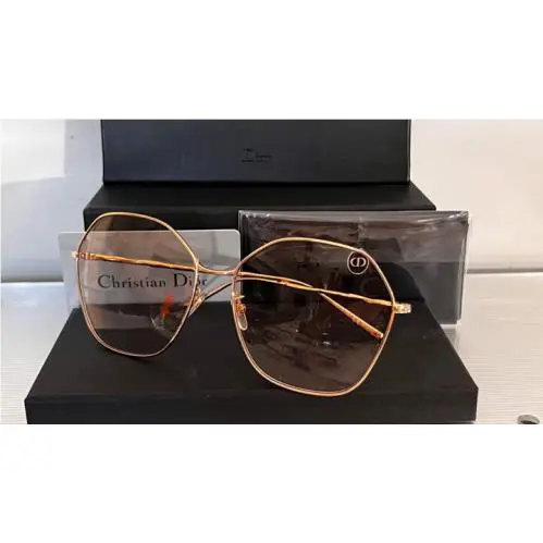 Christian Dior GV7171/G/S DDBM2 Geometric Gold Frame Sunglasses 11