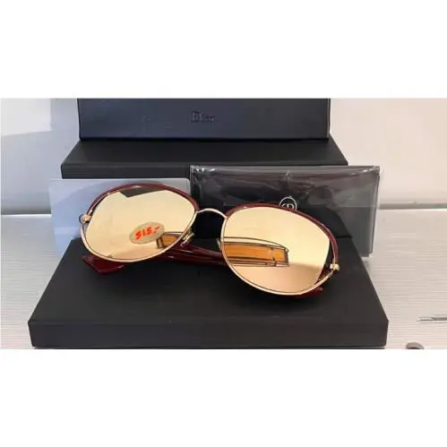 Christian Dior Volute Noasq Oval Red Frame Sunglasses 17